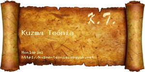 Kuzma Teónia névjegykártya